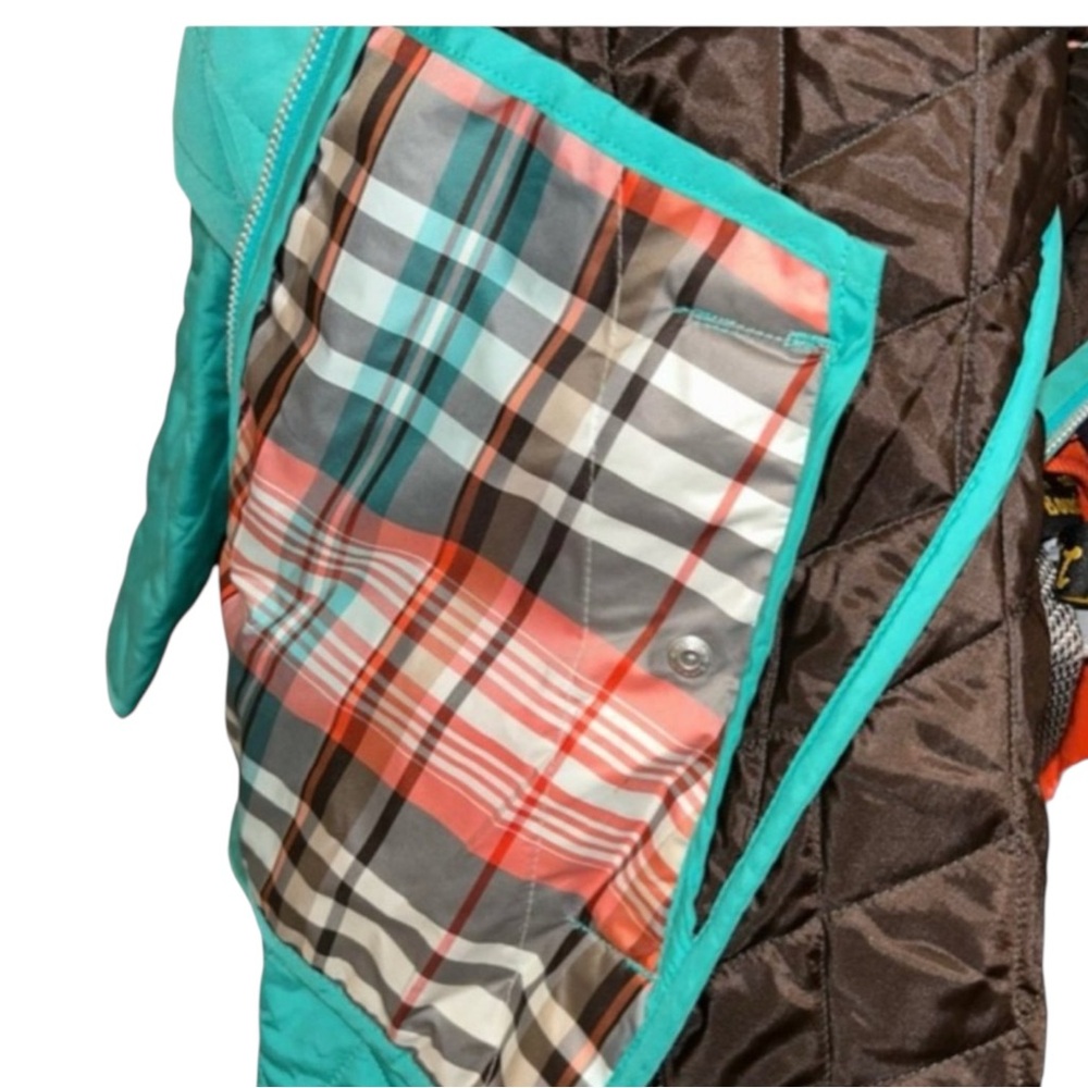 LANDS’ END Quilted Full-zip Chore / Barn Jacket in Teal Size L (14-16) - Picture 9 of 12